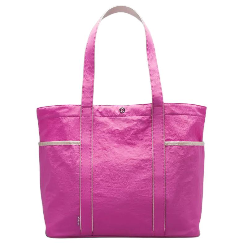 Lululemon Daily 20L Metal Logo Snap Closure Recycled Nylon Tote Bag Unisex Tote Bags Pink Bone LU9BSDS-066885 Pink Tone Bone 16990₽