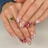 30 kusů bílých francouzských květinových mašliček tipy pro nail art: Jednoduchý, Roztomilý, Nositelný design