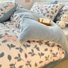Thickened Milk Fleece Bed Four-Piece Coral Fleece Quilt Cover Double-Sided Flannel Fleece Bed Sheet Three-Piece Set