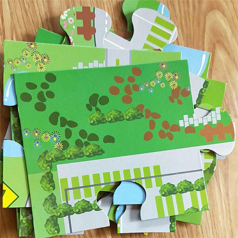 Small Train Track Car Wooden Toy Play House Children Educational Toy Building Block Toy 