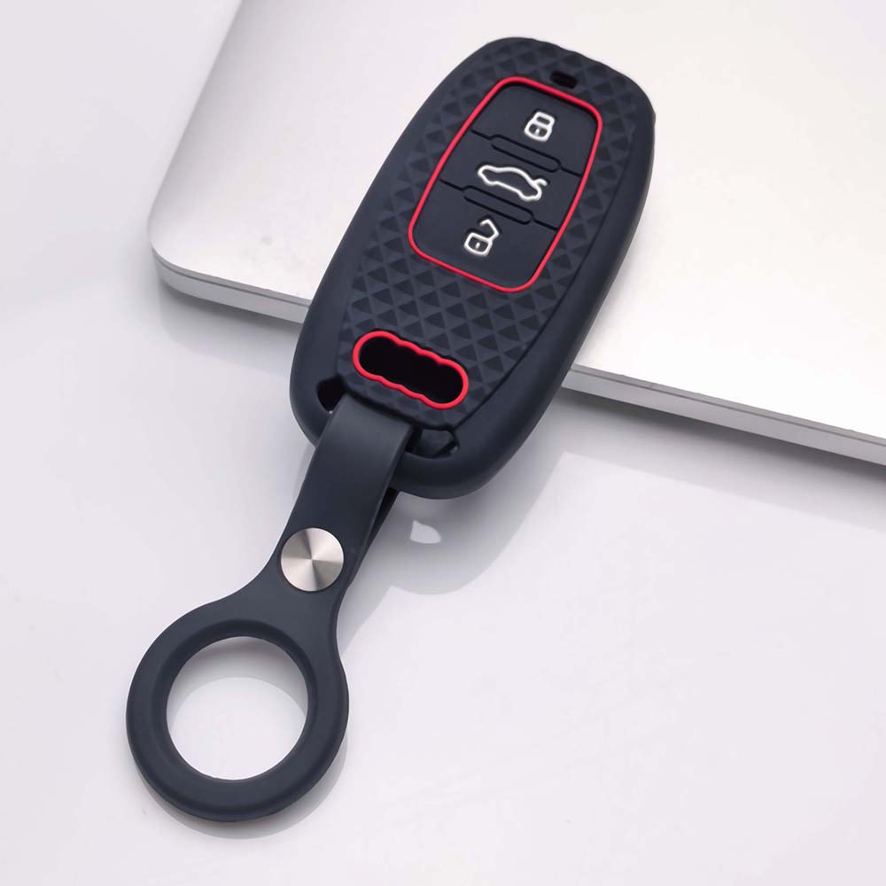 Silicone Car Key Cover Case For A6 A7 A8 Q5 Q7 Q8 S3 S4 S5 S6 S7 RS RS6 RS7 A4L A6L C8 D5 E-tron GT Remote Fob Protector