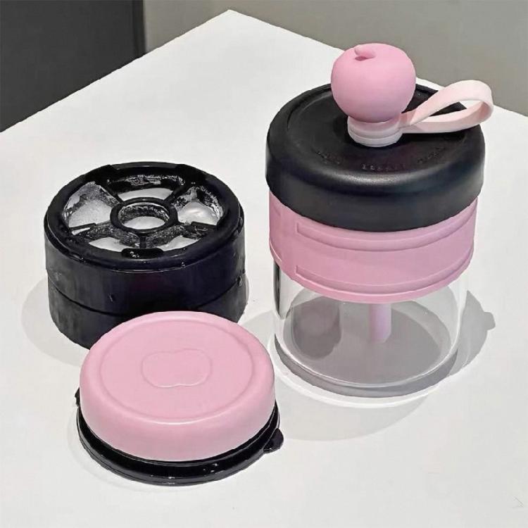 Practical Plastic Cold Brew Maker With Presses Ice Function Office Cold Brew Coffee Cup for Home and Travel