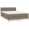 Cadre de lit avec matelas - Maison Exclusive - 140x190 cm - Tête de lit réglable - Taupe - 2 places