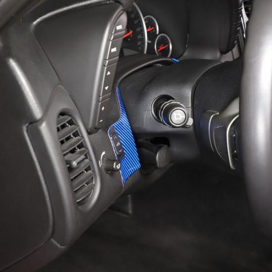 Blauer Karbonfaser-Dachschalter-Knopfleiste für Corvette C6 Z06 05-13