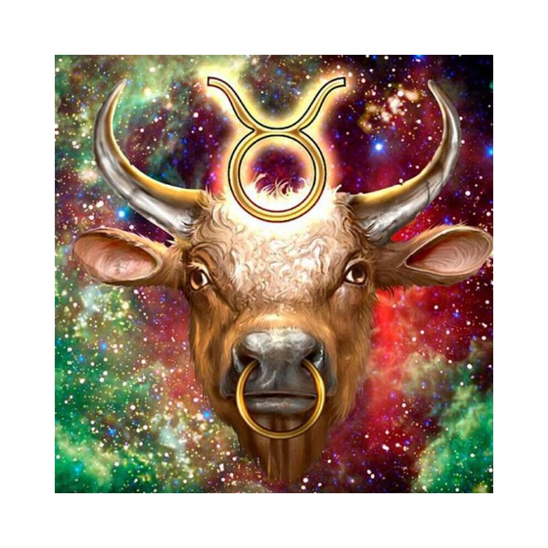 Peinture diamant 5D, cercle complet, mosaïque de dessin animé, peinture en cristal, Constellation, Art, décoration de salon et de chambre à coucher