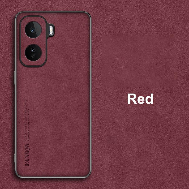 Для Vivo iQOO Neo 11 Чехол Роскошный Кожаный Чехол для Телефона Для Vivo iQOO Neo11 5G Задняя Крышка Силиконовый Ударопрочный Полная Защита For iQOO Neo 11 красный