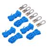 6 Set Rope Tightening Tool High Strength Tie Down Rope with Roller Tensioner for Camping Boating Home Use