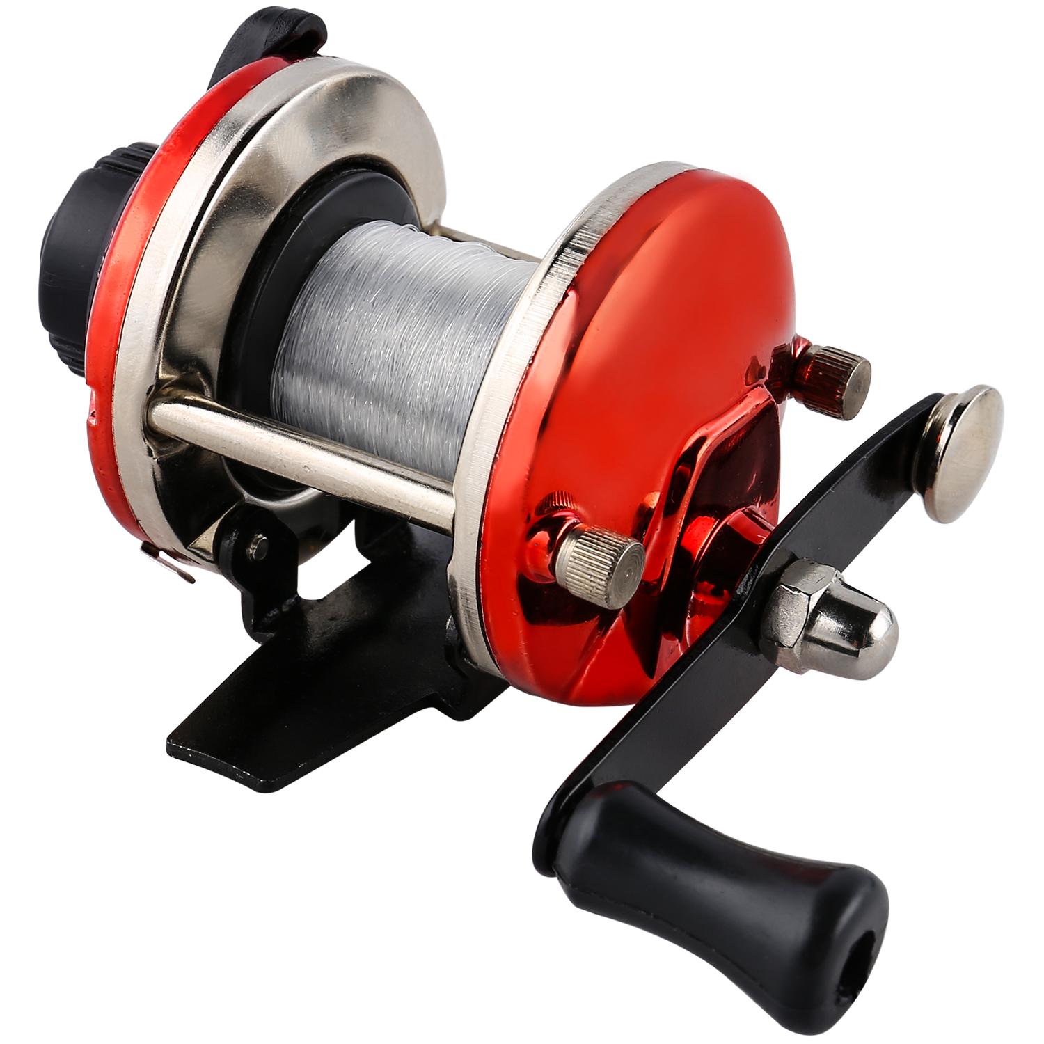 

Рыболовные катушки Правосторонняя троллинговая катушка 3,5:1 с леской для ловли в пресной и соленой воде красный