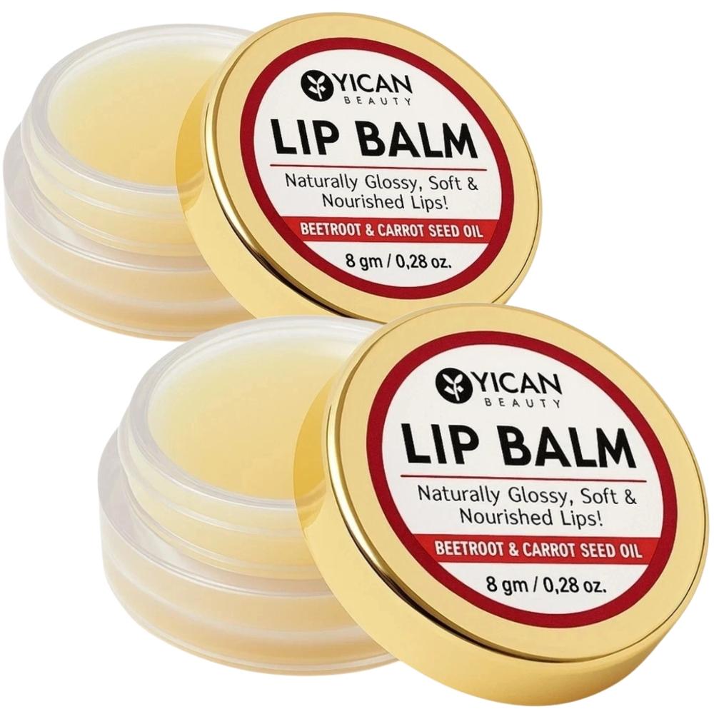 Yican Lip Balm With Goodness of Beetroot & Carrot Seed Oil | Moisturizing Lip Care Balm for Soft & Glossy Lips | 8g, 2Pcs 8 g розовый