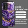 Luxury Marble Gemstone Pattern Tempered Glass Phone Case for Samsung Galaxy S25 Ultra S24 S23 Plus S22 S21 S20 FE A56 Hard Cover