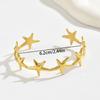 Wind lady explosion bracelet, geometric pentagram metal 18k electroplating design opening bracelet versatile
