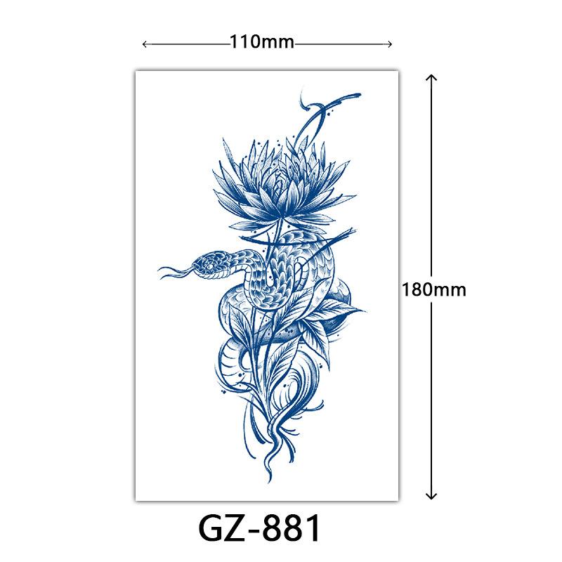 Juice Tattoo Stickers, Herbal Tattoo Stickers, Semi-Permanent English Letter Tattoo Stickers Tattoo