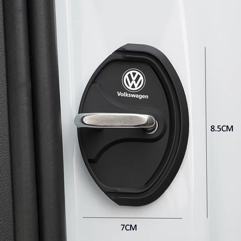 Pro VOLKSWAGEN VW 4ks Silikonový ochranný kryt zámku dveří auta Příslušenství interiéru auta Pro Volkswagen Golf Passat b6 T5 Phaeton T