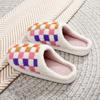Chihuahua Slippers For Women Men'S And Women'S Indoor Home Warm Winter Colorful Plaid Printed Cotton Slippers Sandalias De Mujer