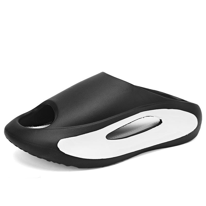 Summer new color matching non-slip thick-bottomed one-word sandals hollowed out comfortable casual beach mops