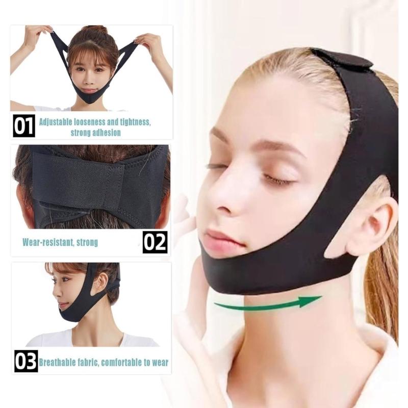 Breathable AntiSnoring Chin Straps Adjustable Design To Prevent Mouth Breathing for 21.65-23.62in Head Circumference