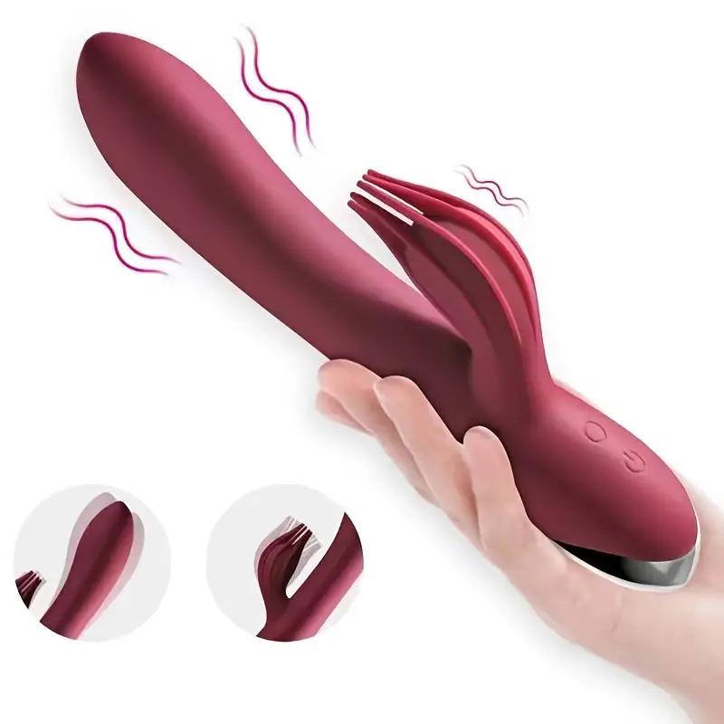 Dildo Vibrator Dual Motor Stimulator With 10 Powerful Vibrations, Entertainment Toy For Women Or Couples