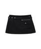 Crank Pocket Belt Micro Skirt_Black