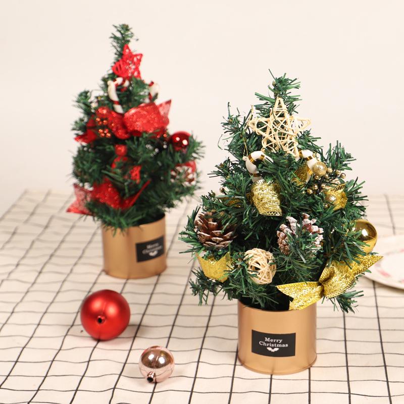 Hong Yu 30cm Christmas Tree Iron Box Ornament for Home Dining and Living Room Decoration
