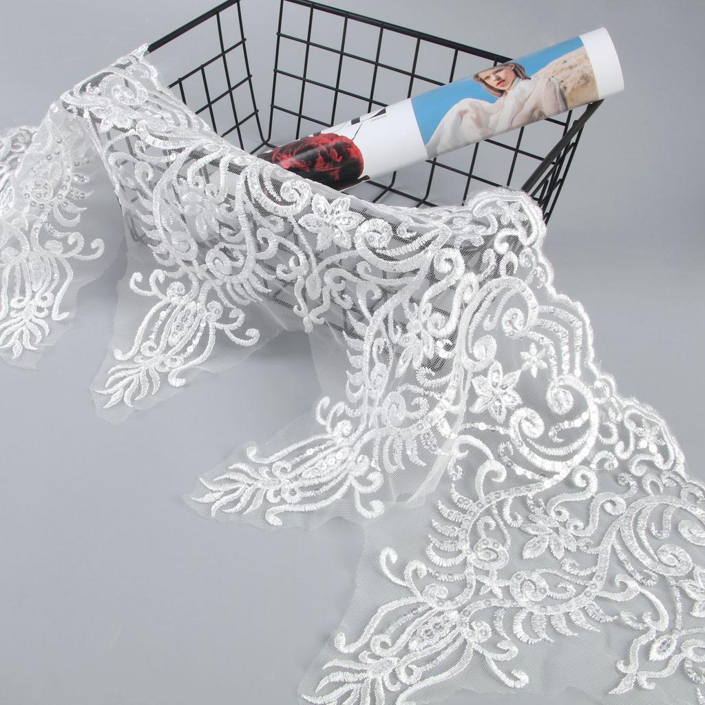 29Cm Flat Embroidery Crystal Sheet Large Barcode Lace Clothing Accessories Wedding Dress Curtains Children'S Clothing Decoration Accessories