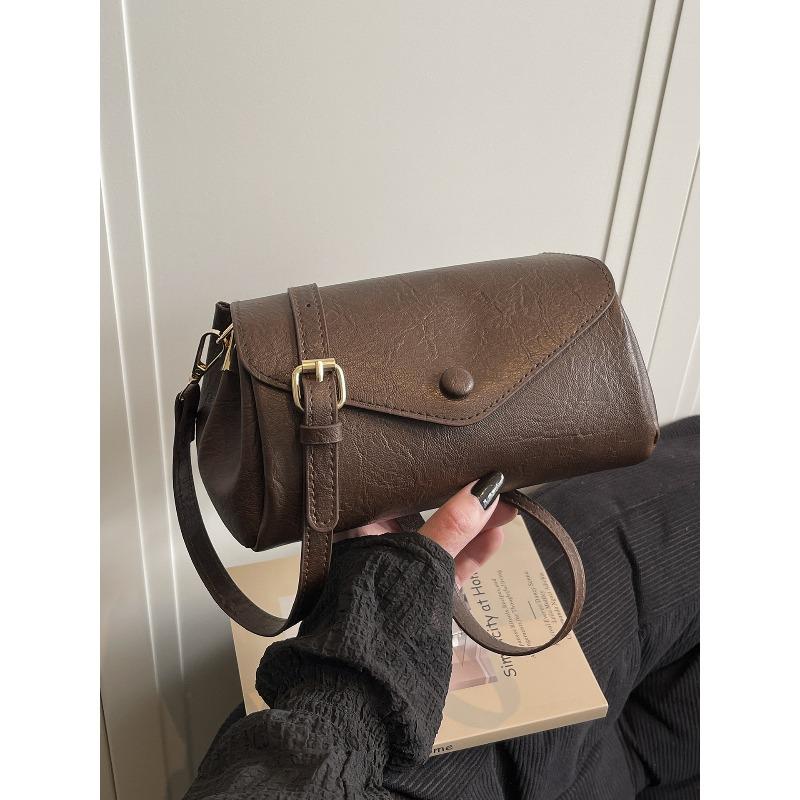 новая осенне-зимняя мода простая сумка-мессенджер однотонная универсальная личность нишевая органайзер-сумка темпераментная женская сумка через плечо