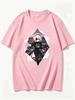 2026 New Unisex Crew Neck Casual Short Sleeve T-Shirt With Torn Paper Frame 2B Anime Character Print From NieR Automata T-shirt