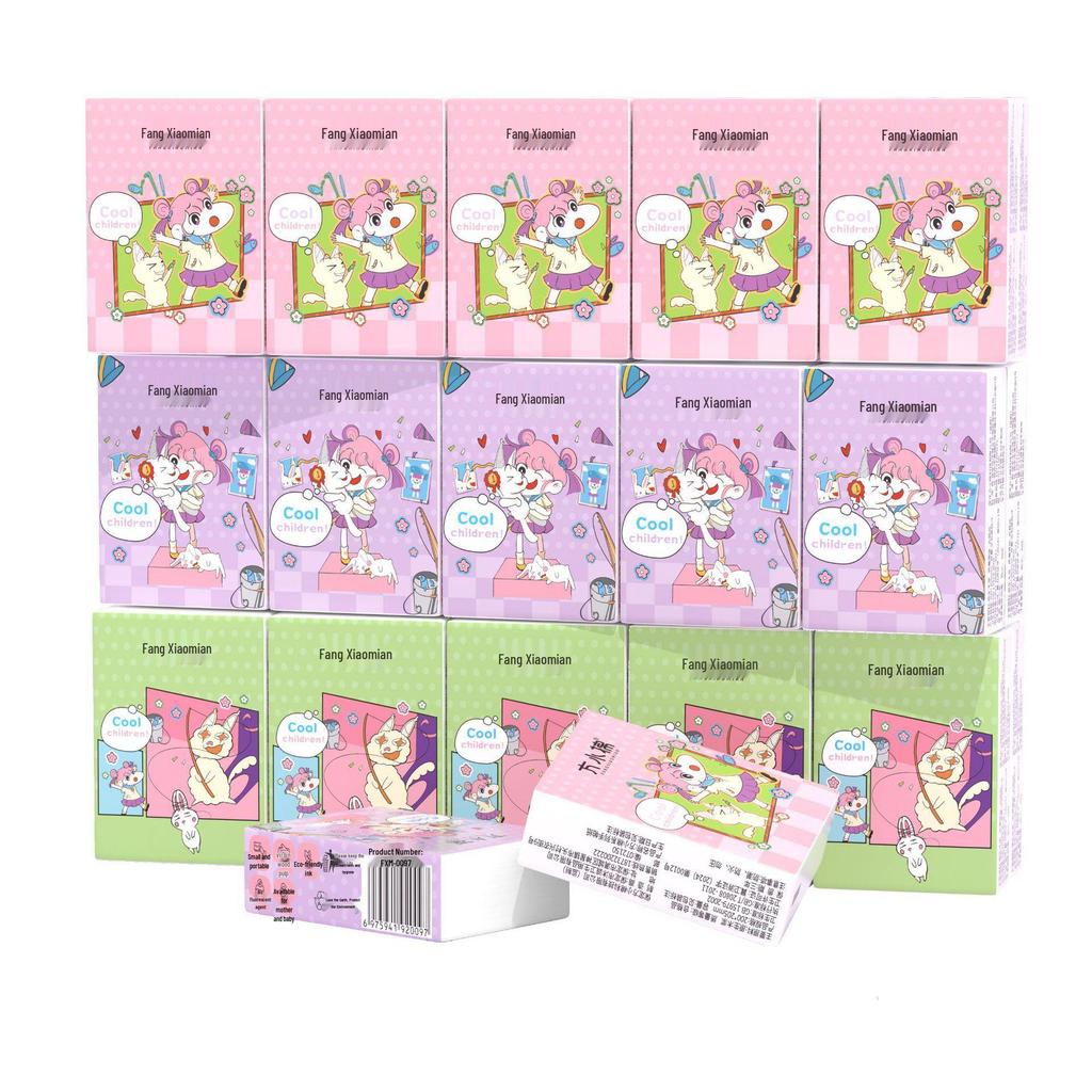 Fang Xiao Mian Mini-Taschentücher - 200 Packungen Tragbares Reise-Serviettenpapier für Studenten