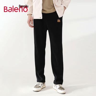 Baleno Men's Chenille Cartoon Print Straight-Leg Pants