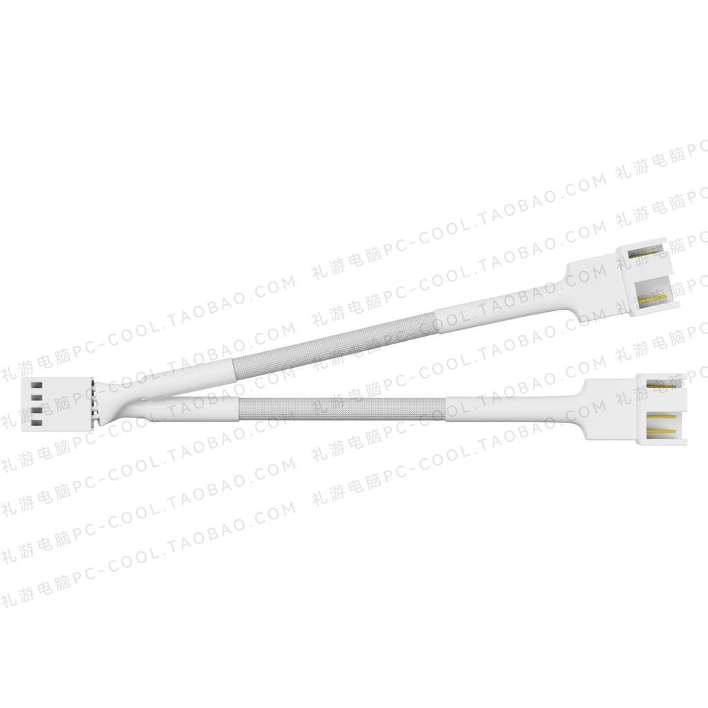 Desktop PC PWM Fan Adapter: 4-Pin To Dual Fan Extension Cable with Temperature Control