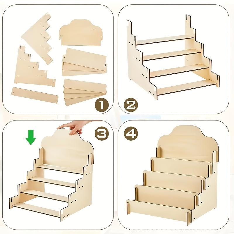 1pc Stylish Wooden Card Storage Rack with Multiple Compartments, Space-Saving Design for Greeting Cards & Postcards,Perfect for Office or Classroom