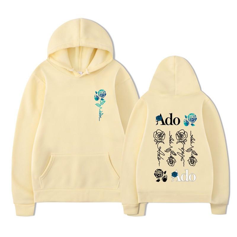 2025 Neu Bedruckt Ado Grenzüberschreitender Außenhandel Herbst/Winter Europäischer und Amerikanischer Stil Locker Hip Hop Ins Hoodie mit Samt f