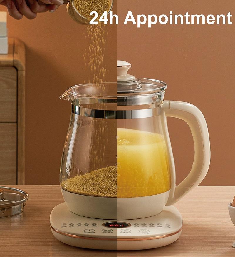 Xiaomi 220V Health Pot Household Multifunctional Glass Electric Kettle Flower Teapot Tea Pot 1.8L