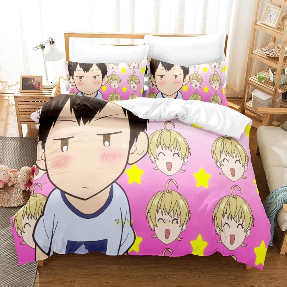 BabySteps Bettwäsche-Set Einzelbett Twin Full Queen King Size Bettset Erwachsener Kind Schlafzimmer Bettbezug Sets 3D-Druck Anime Bettlaken-Set
