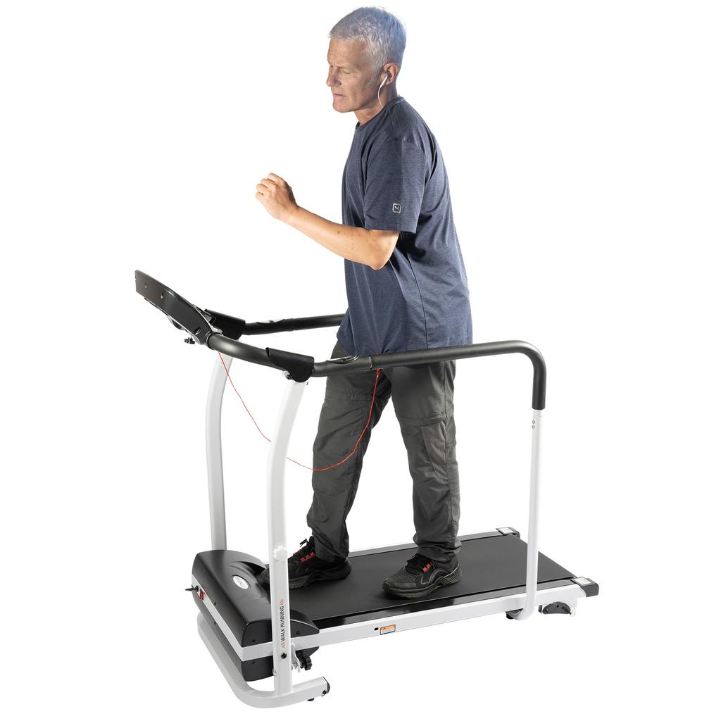 Walking Treadmill for Balance, Recovery Fitness Collapsible with Full Length Handrails &Heart Rate Sensor,220 Lbs Capacity