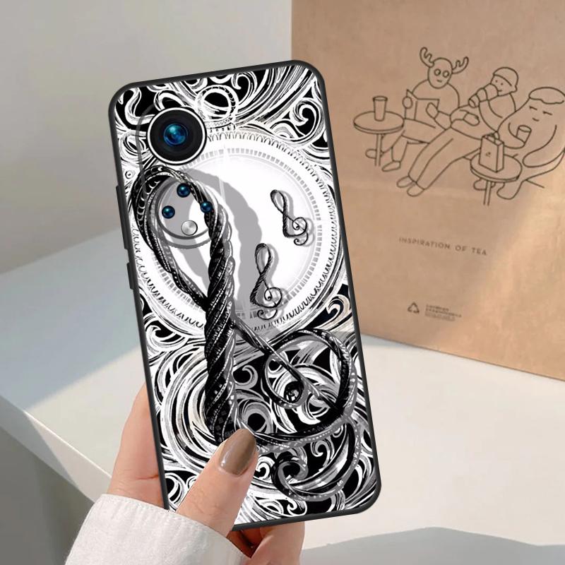 Music Note Musical Treble Clef For Honor Magic 8 Pro 7 6 5 Lite Case For Honor Win RT 200 400 50 70 90 X8b X9a X9b X9c X9d