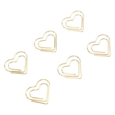 100pcs Hrt Shape Paper Clips Cute Metal Paper Clips Portable Adorable Small Paper Clips for Document Organization