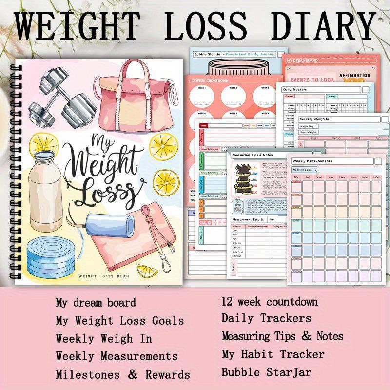 A5 Weight Loss & Fitness Inspiration Planner - Perfect Gift for Health Enthusiasts