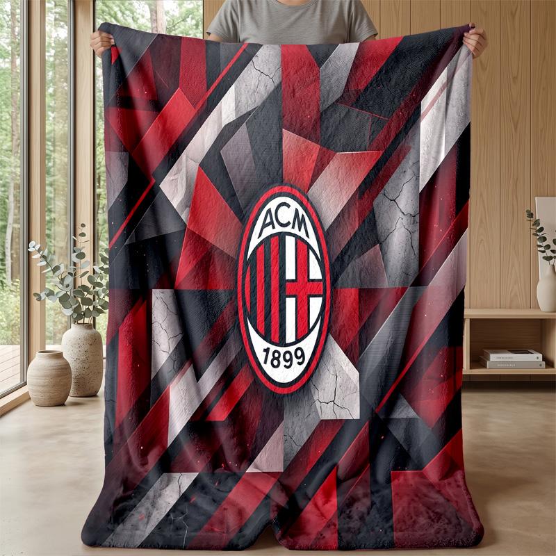 AC Milan Theme blanket Soft Flannel Blanket Plush Throw Blanket Cozy Sofa Bed Blanket for Home Decor