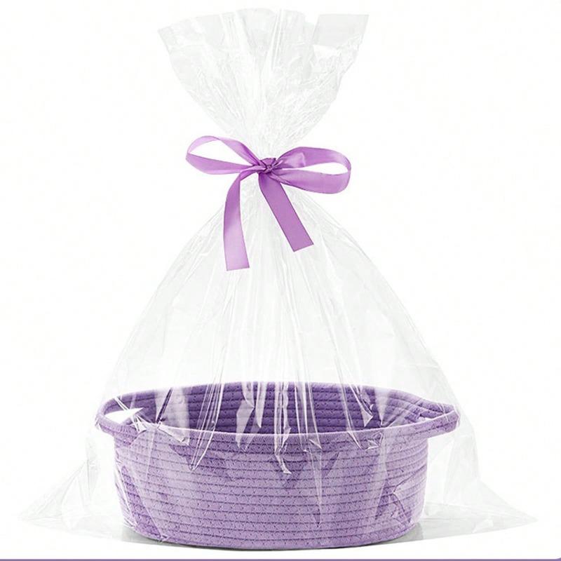 1 Cute Woven Storage Basket With Handle, Suitable For Gift Giving, Storage Decoration Organizer Toy Storage Basket