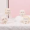 Cartoon Toast Plush Toy with Bead Chain Stuffed Bread Plushie Doll DIY Keychain Pendant Handbag Backpack Decoration Birthday Gift