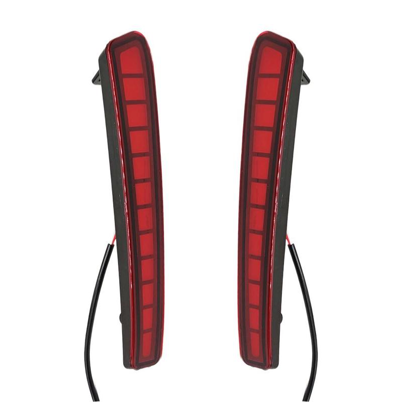 1 Pair Red Lens LED Rear Bumper Turn Signal Brake Tail Light Fit for Toyota Corolla DC 12V