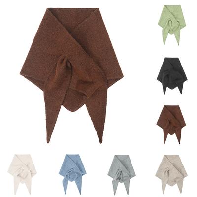 Damenwolle Gestrickter Dreieckschal Schal
