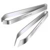 2-Piece Fish Bone Tweezers, Stainless Steel Slanted Tweezers with Clip and Flat Tweezers, Fish Bone Tongs, Kitchen Meat Hair Remover Tool