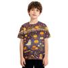 Boys and Girls Halloween T-Shirt - Round Neck Short Sleeve Casual Graphic Tee for Kids