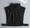 Fashion Front Tie White Fake Collar for Women Stand Detachable Collar Fake Girls Vintage Lace Ladies False Blouse Collar