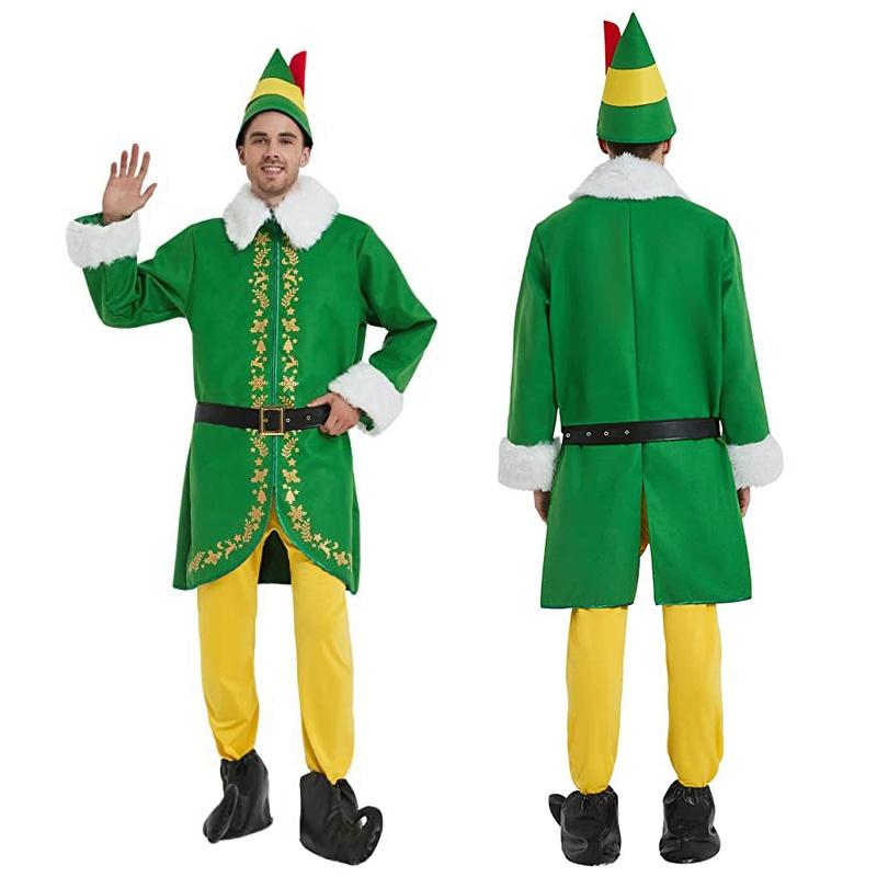 Elf Men Halloween Cosplay Costume Outfits Christmas Role Play Theme Adult Party