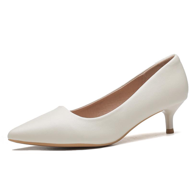 2025 Spring/Autumn Women's White Stiletto High Heels – Elegant and Comfortable