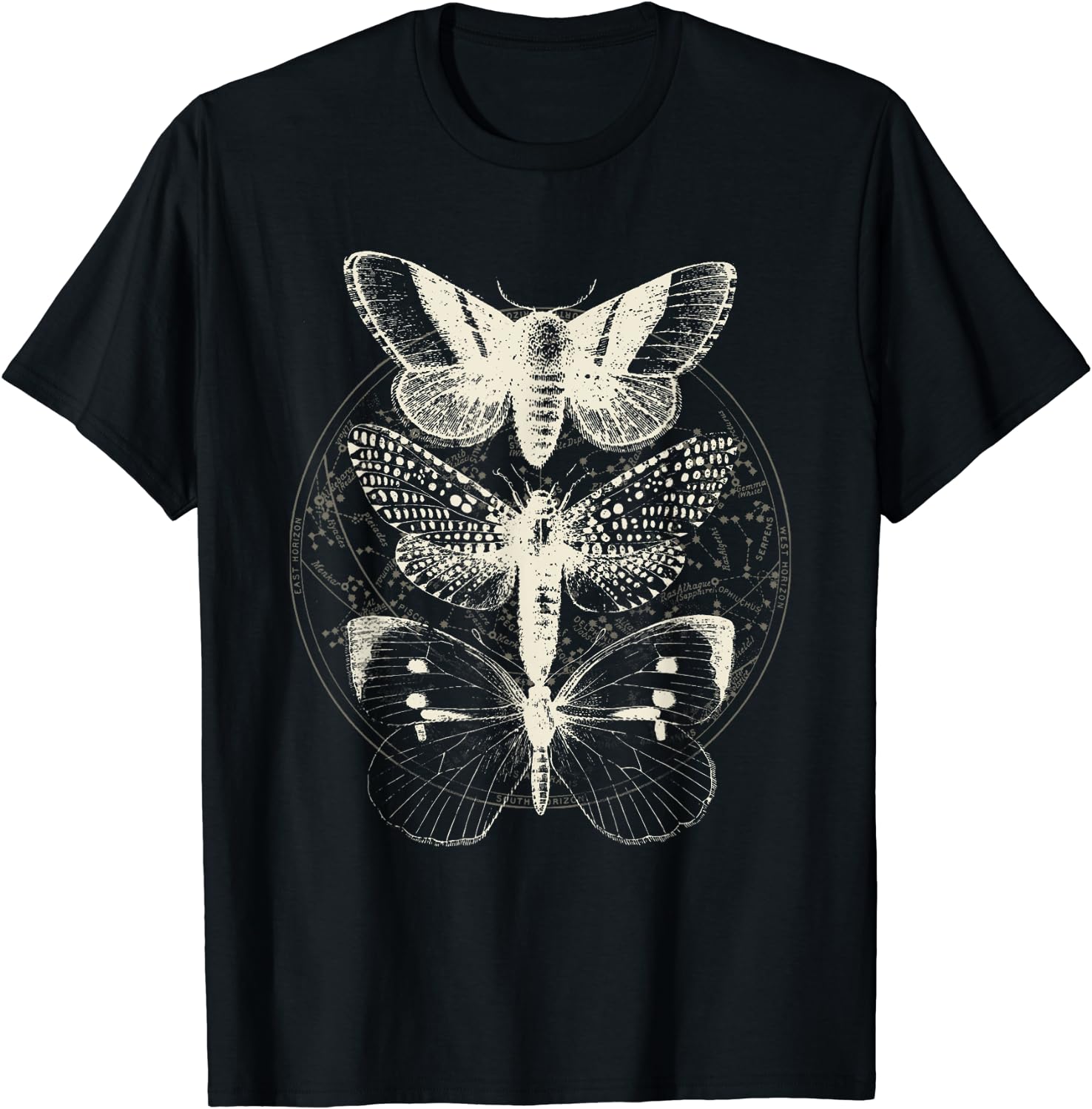 

Witchcore Lepidoptera Butterfly Moth Insect Astronomy Lover TShirt Halloween Vintage T Shirt for Women Daily Four Seasons Y2K S