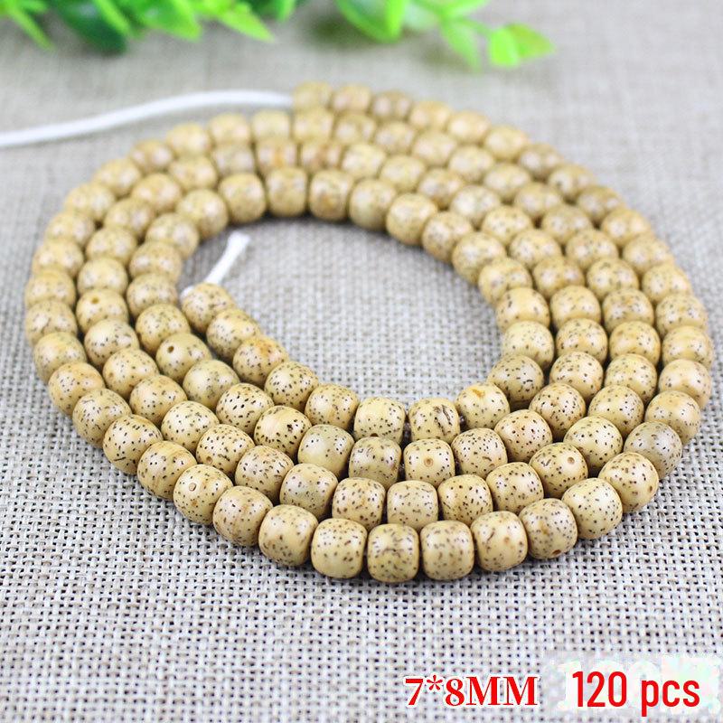Golden Yellow Star Moon Bodhi Beads Bracelet - 108 Beads Rosary, Hainan Traditional Material