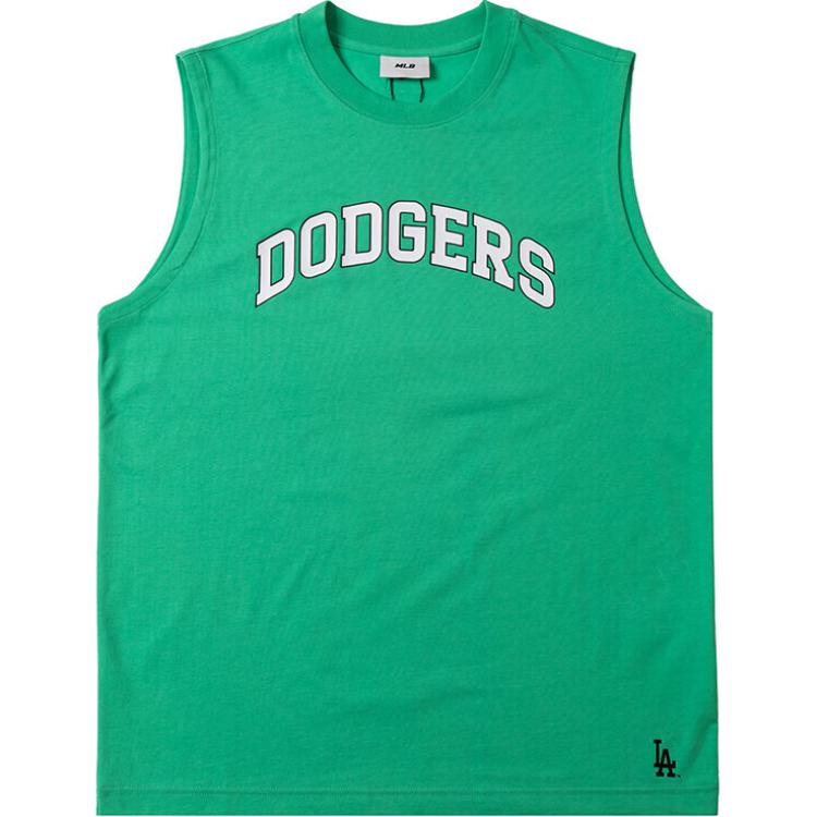

New MLB Tank Tops Unisex Yellow Green 3ATKV0143-07YGS L